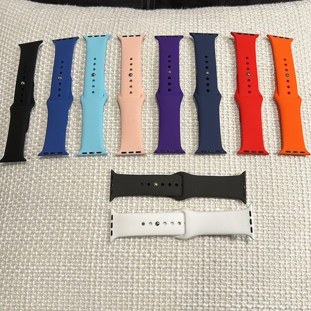 Pick 2 😀 Apple Watch Bands For 38mm, 40mm, & 41mm Face Sizes Multiple Colors - Picture 2 of 2